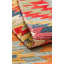 Tapis tissé à plat de qualité supérieure, rouge carrelé, 47,2 po x 70,9 po | 100% coton, sans velours, 1,0 lb / pied carré | Lavable à la machine à 30 ° C, facile à nettoyer avec un détachant pour tapis | Parfait pour le salon et la chambre à coucher
