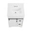 Ensemble de meuble-lavabo 24 po avec lavabo simple, meuble-lavabo sous-comptoir Farmhouse avec portes de grange coulissantes et 2 tiroirs, meuble-lavabo autoportant, blanc