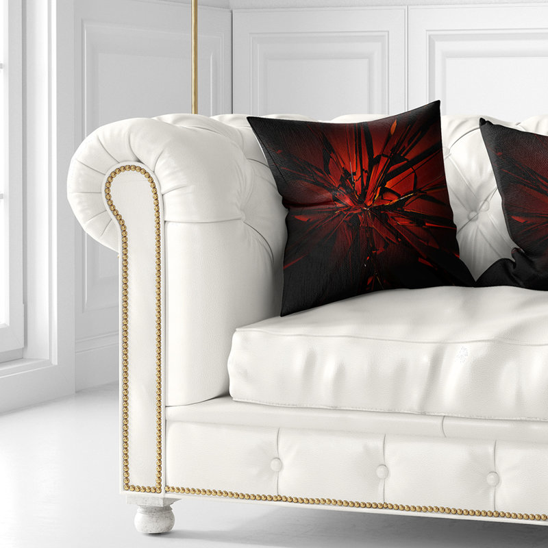 Abstract Beautiful 3D Crystal Design Pillow, 18" x 18", Throw Pillow