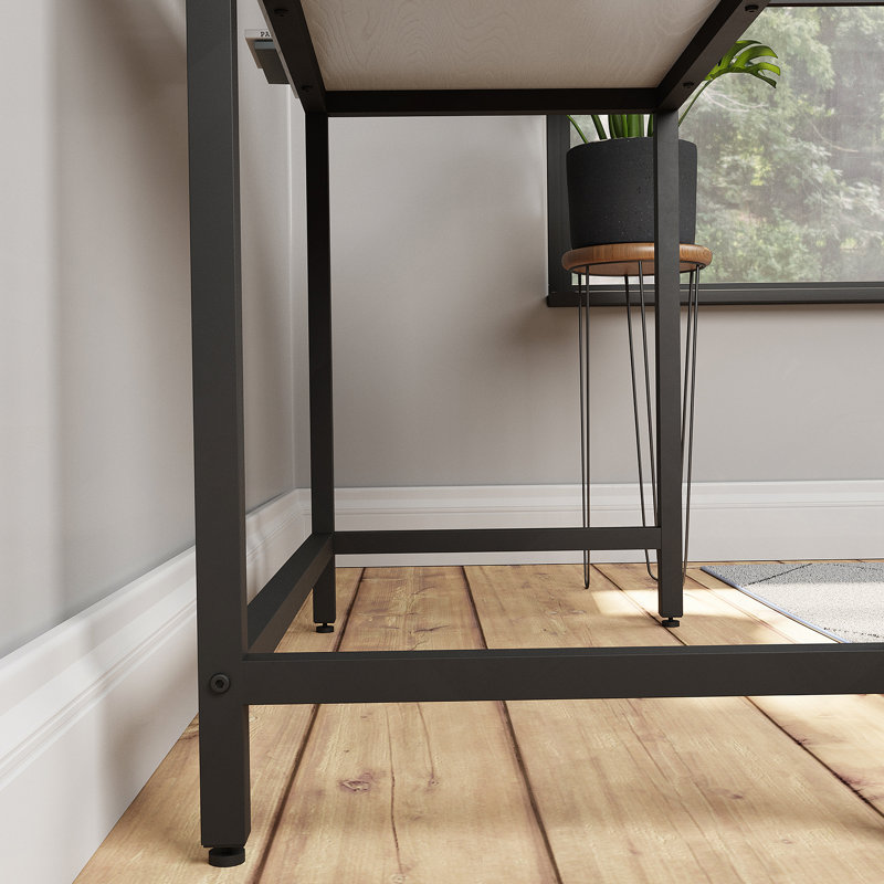 Bureau en métal Edenbrook, 40, blanc