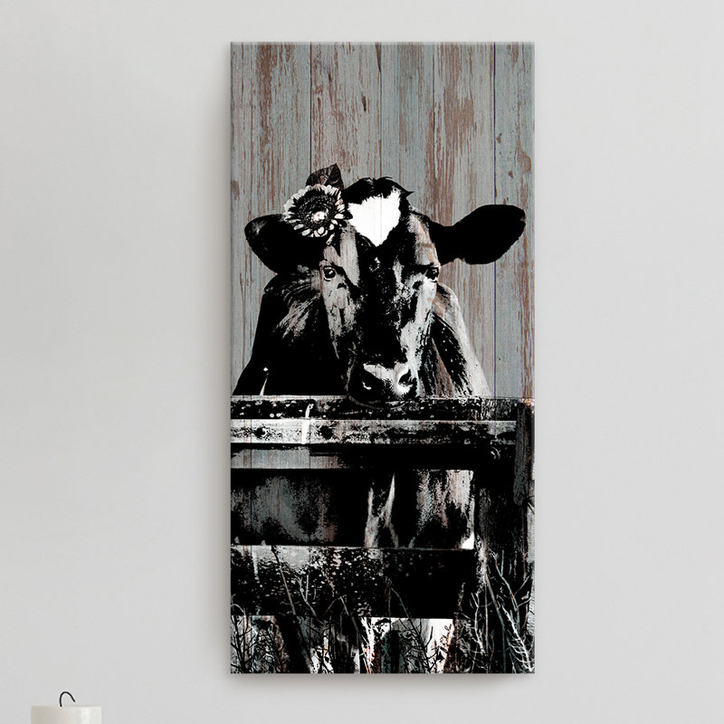 " Cow I " by Olivia Rose, 48" H x 24" W x 1.5" D
