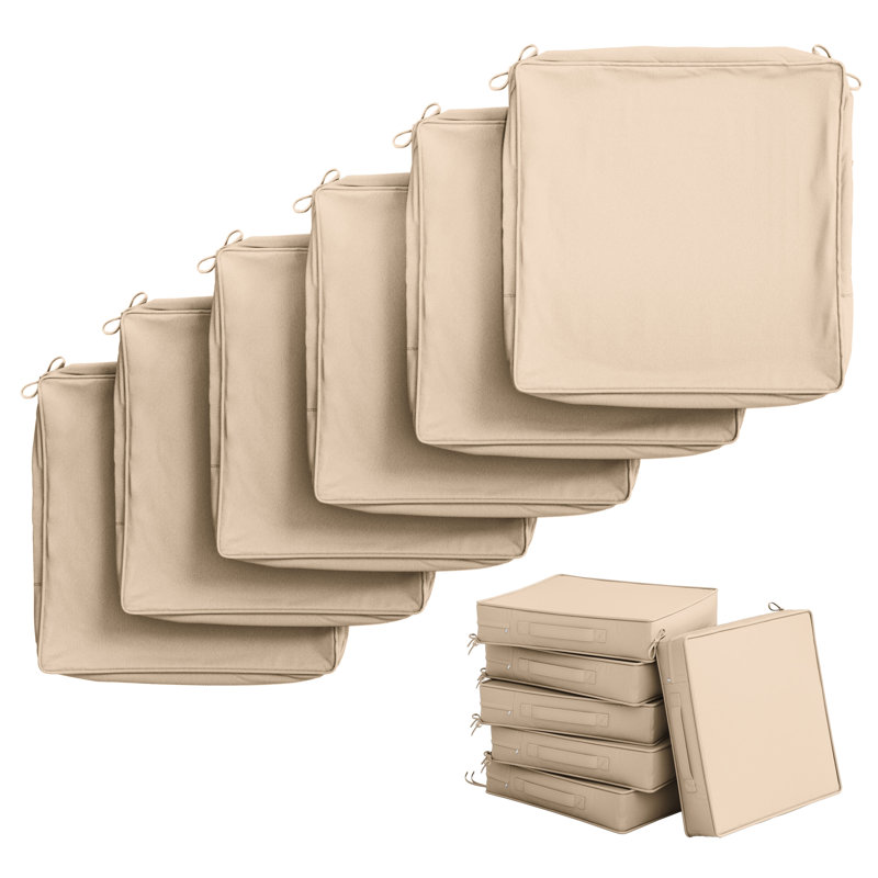 Outdoor  5'' Non-Slip Cushion Cover Water-Repellent Seat Cushion Slipcover With Portable Carry Handle., 5", 24" W x 24" D