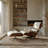 Real Leather lounge chair with Solid Wood-119218615
