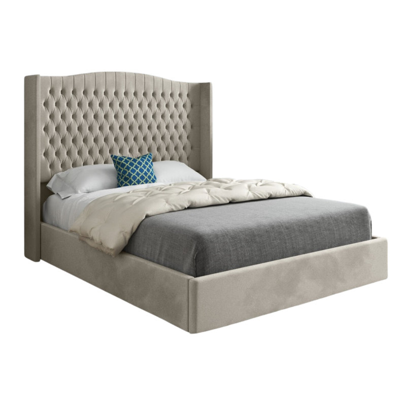Aldermary Upholstered Bed, Small Single (2'6), Beige