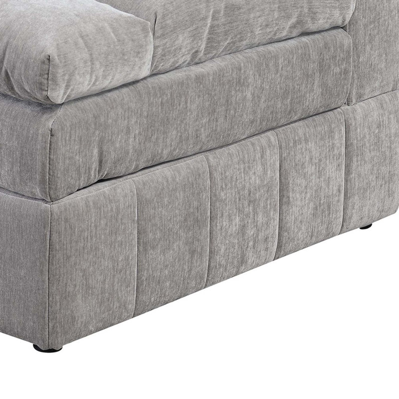 Fauteuil l 32,75 po Seeram, Tissu gris pâle