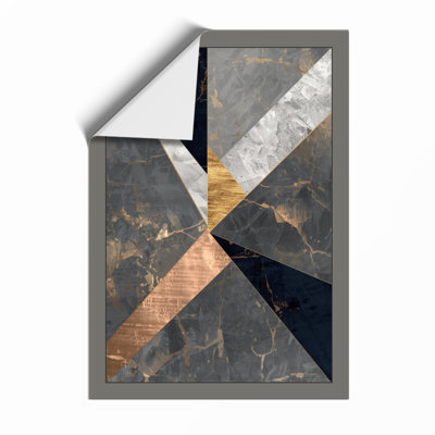 Geometric Textures Industrial - Framed Print