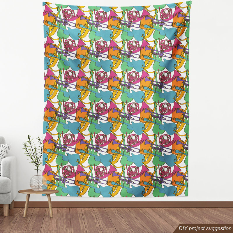 Tissu de musique jazz, l 58 po x L 72 po