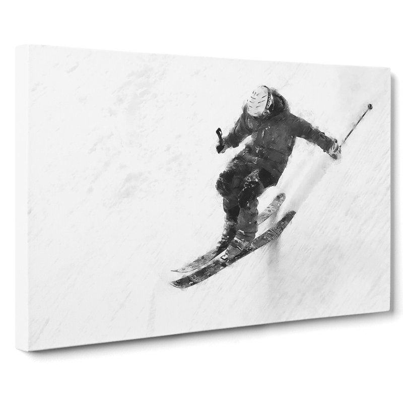 Skiing Vol.2 - Wrapped Canvas, 50cm H x 76cm W x 3cm D