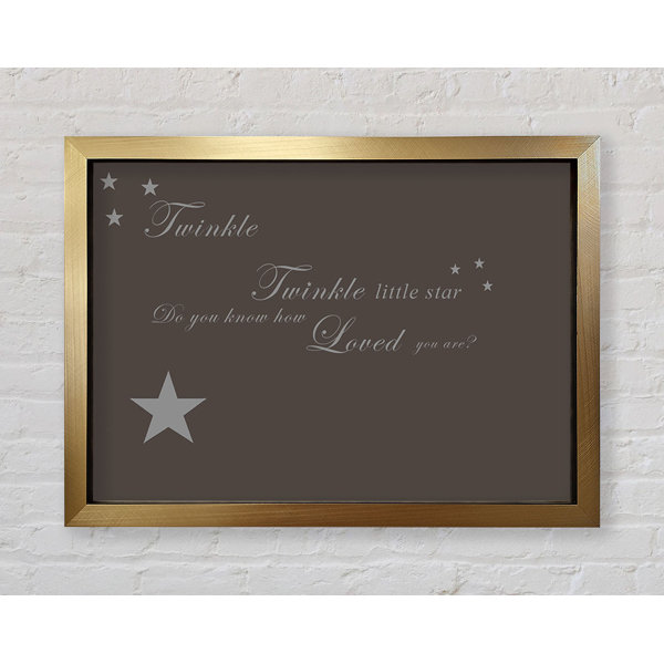 Bright Star Nursery Quote Twinkle Twinkle Little Star 1 Chocolate ...