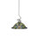 Luminaire suspendu Capri, fini nickel brossé et verre d'art kaléidoscope 19 po