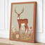Meadow Deer Mid-Century - Wrapped Canvas-888827021-888827026