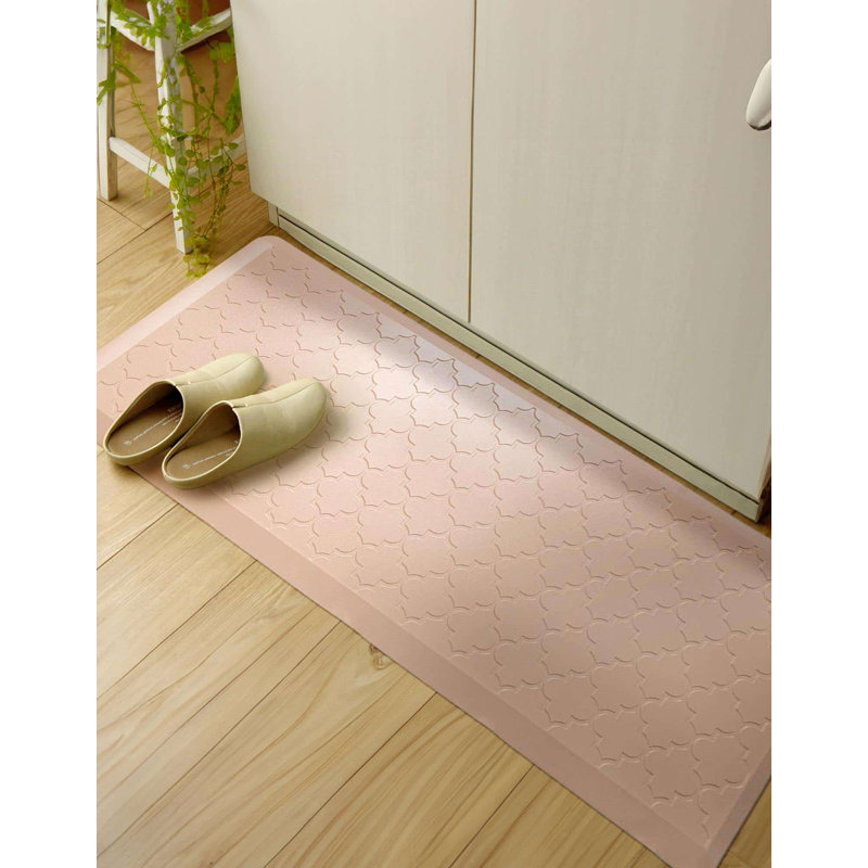 Tapis de cuisine antidérapant Bayonville, Rectangle 2 pi x 5 pi, Beige