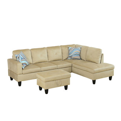 Upholstered L-Shaped Sectional Left Hand Facing