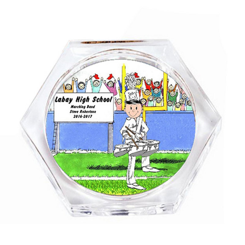 Ensemble de 4 sous-verres personnalisables, Île Seymour Nord, Galapagos, Oui
