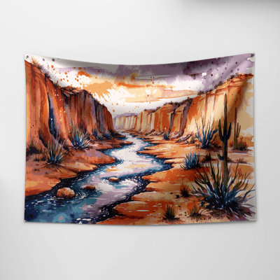 Southwestern Landscapes Arroyo Stream 96 Wall Tapestry