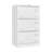3-Drawer Lateral Filing Cabinet with Lock, White Metal Office Storage Cabinet for Legal/Letter/A4 Size Documents, Home or Business Use