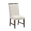 Table de salle à manger moderne à finition brune 5 pièces avec 4 chaises d'appoint beige-1152184243