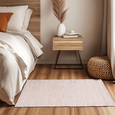 Tapis campagnard en jute et coton Colston