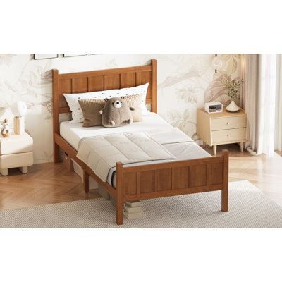 Flat Panel Bed with Headboard & Footboard