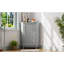 Armoire de rangement d'angle grise avec plateau réglable-2078298936