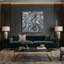 «Abstract Shapes 87», art mural sur toile grise-391169372