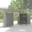 Outsunny Wooden Garden Shed, Garden Tool Storage Shed, Double Doors, Grey