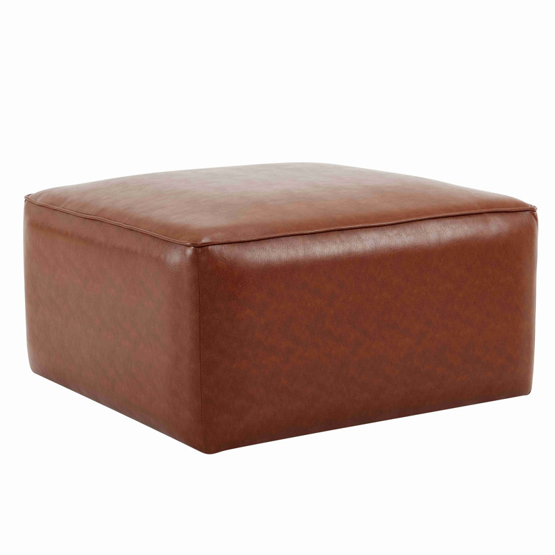 ISABELLA PU OTTOMAN, Light Brown