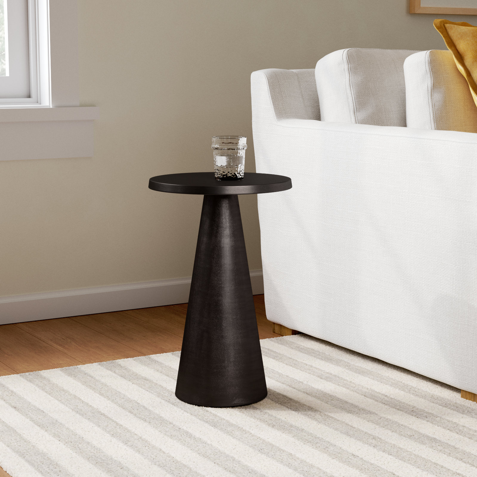 Toriane 13" End Table, Dark Bronze