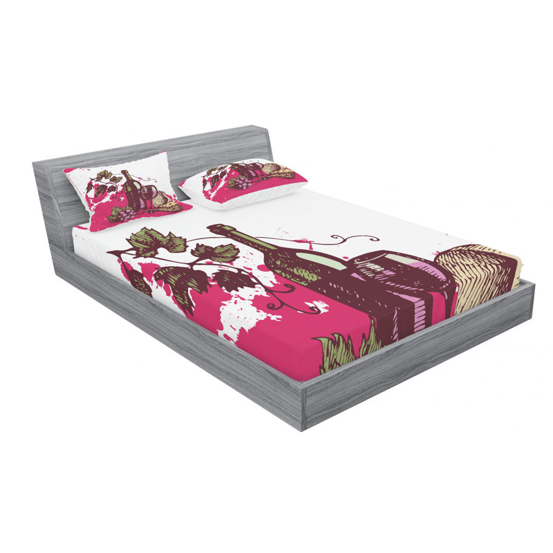 Microfiber Sheet Set, Queen Sheet Set with Fitted Sheet