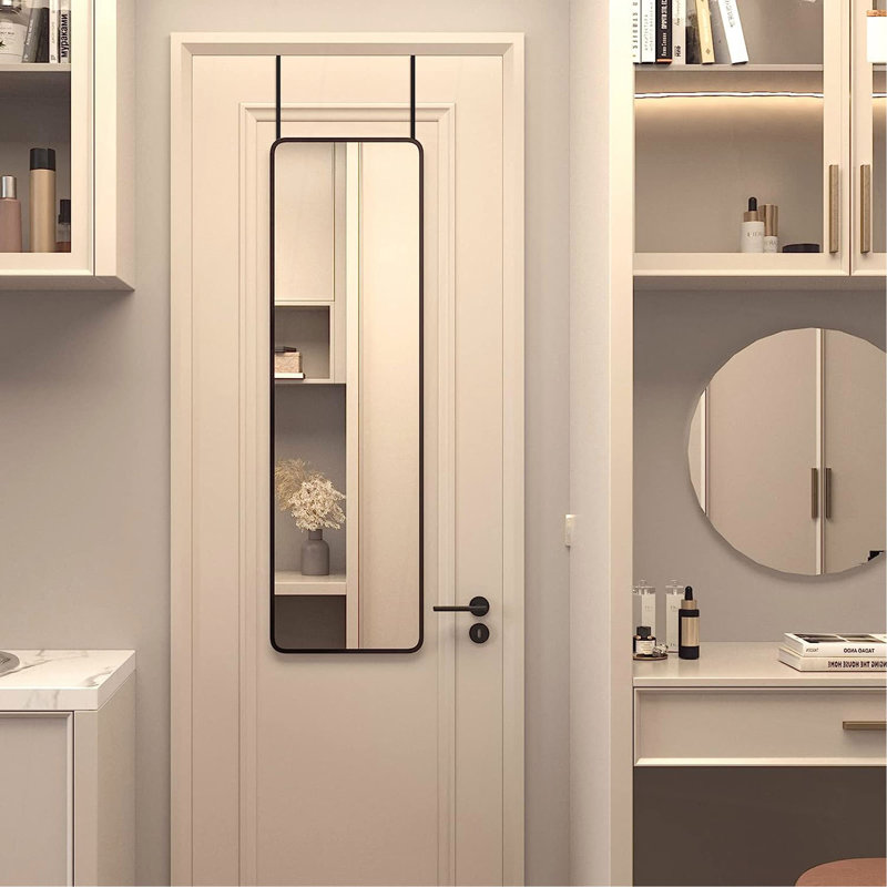 Miroir 47 po x 14 po., Noir