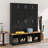 Hall Tree With 4 Hidden Hanging Hooks, Versatile Walnut Seating Bench With 8 Doors, Entryway Shoe Cabinet With Open Compartments-1953416170