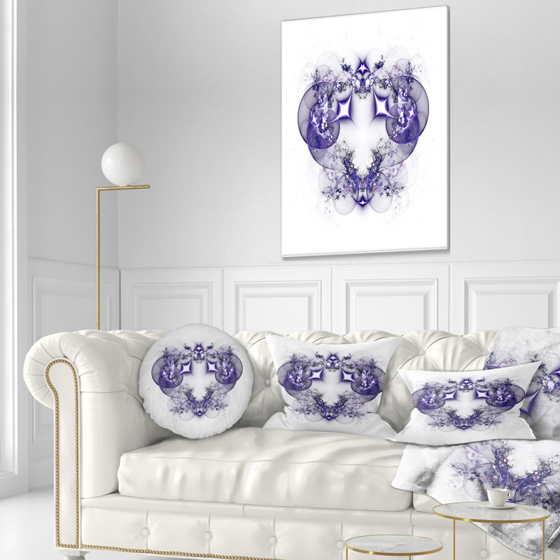 Coussin lombaire à motif floral fractal Abstract