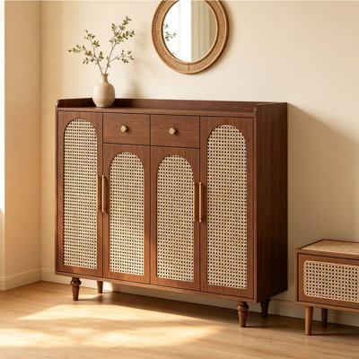 Italian style indoor breathable shoe cabinet