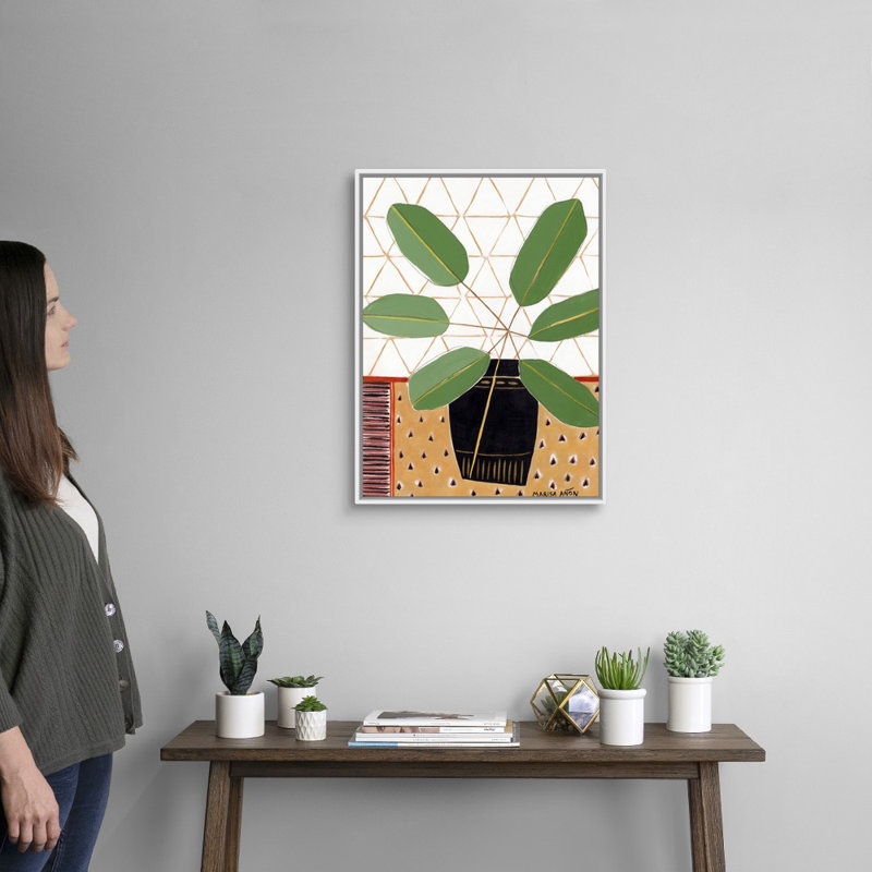 Art sur toile nappe dorée IV, H 26 po x l 20 po, Toile avec cadre blanc