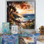 Coucher de soleil hamac près de la plage I - art mural tropical côtier-2090903696-2090903704