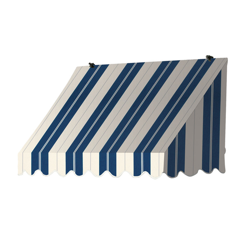 Auvent de fenêtre manuel incliné l 8 pi x P 2 pi Aw Awings in a Box, 21" H x 48" W x 25.2 "D, Gris anthracite