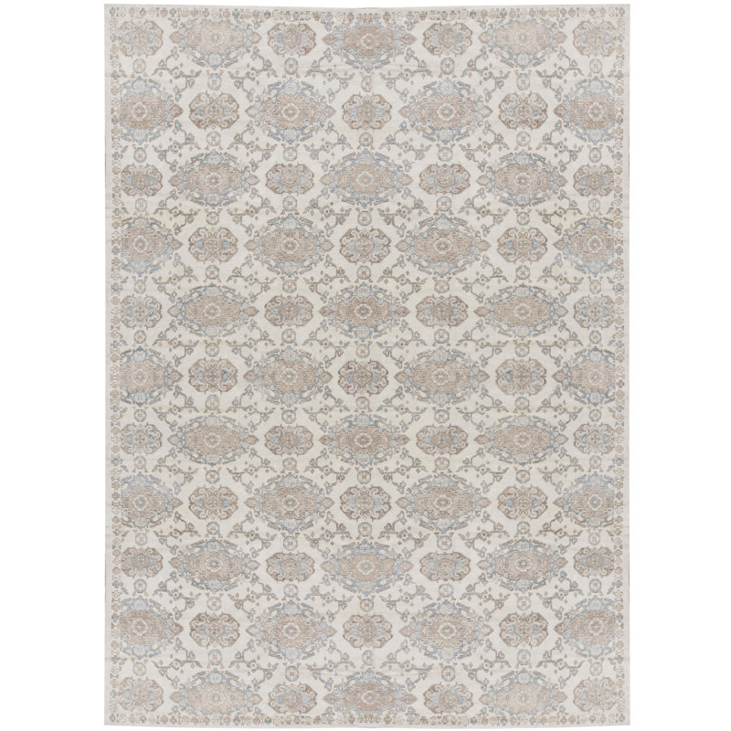 Tapis beige noué à la main de haute qualité