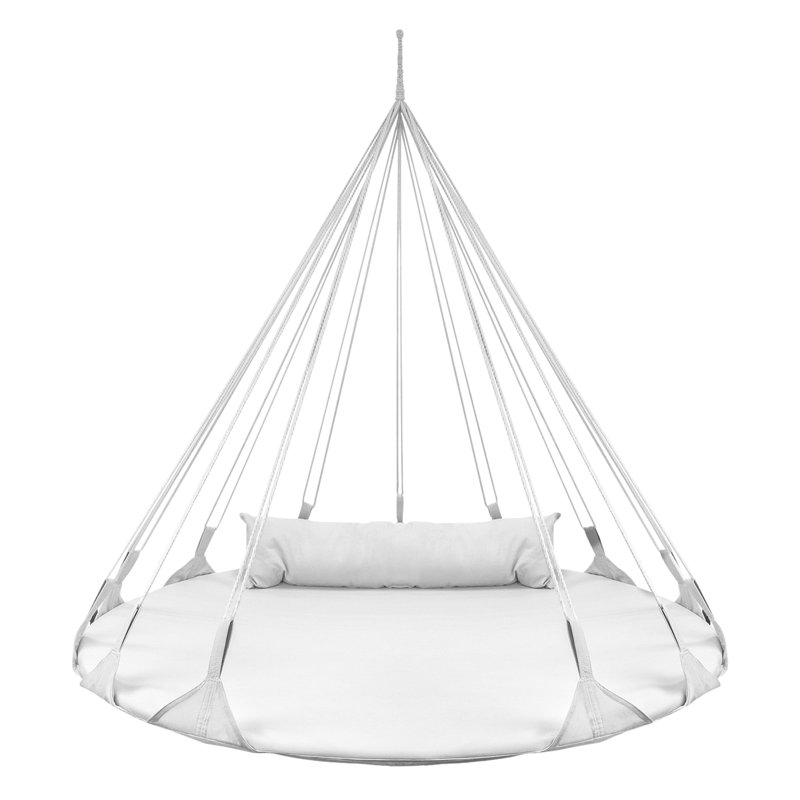 Balançoire suspendue avec soucoupe Nest Swing de Sorbus de 56 po avec coussin, Blanc