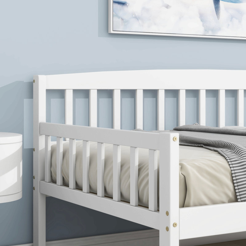 Twin-Size Pine Wood Daybed With Two Storage Drawers, Sofa Bed With Bed Platform Of 10 Support Slats, White