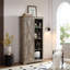 Grande armoire de rangement polyvalente avec porte de grange, idéale pour organiser et décorer votre espace.-107236608
