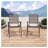 Antique Brown 2-Piece Patio Folding Chairs - No Assembly Instant Setup, 350lb Capacity Rust Resistant Outdoor Seating for Balcony Garden