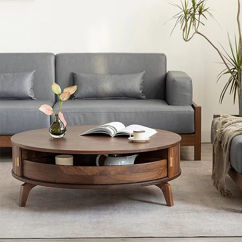 Table basse simple en bois massif Simple Leisure, H 14,17 po x L 35,35 po x l 35,35 po