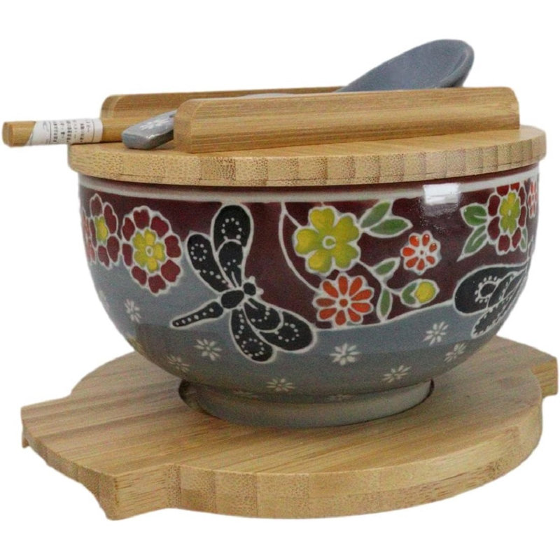Ensemble de baguettes Maroon Tombo Dragonfly Donburi Ramen
