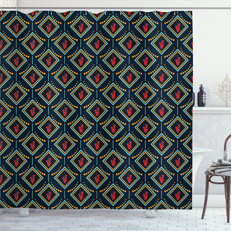 Shower Curtain with Hooks Included, 70" H x 69" W