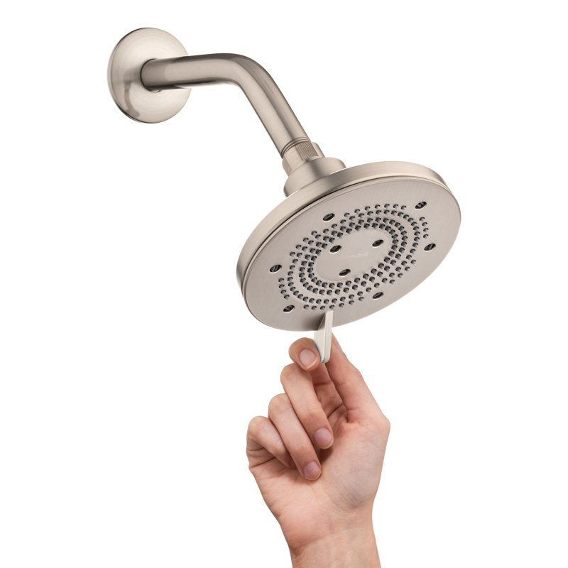 Nebia Yuba 5-Setting Fixed Shower Head 1.5 gpm, Brushed Nickel, Brushed Nickel
