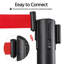 92cm H x 200cm W Black Metal Stanchion-1348158134