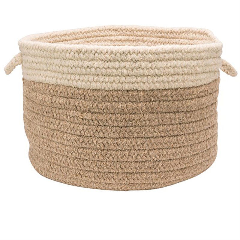 Panier en laine, Beige, 10 x 12 x 10