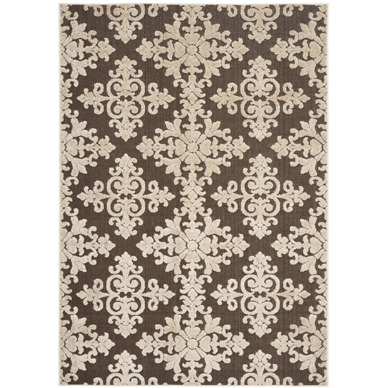 Tapis d'intérieur / extérieur à motif géométrique Kari Performance, Rectangle 5 pi 3 po x 7 pi 7 po