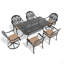 Ensemble de salle à manger en aluminium moulé résistant aux intempéries