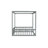 Full Size Canopy Frame Rubber Wood Floor Bed With Fence,Guardrails,Grey